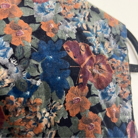 Century Of Boston Floral Velvet Skirt And Vest Set Large /14 - Picture 6 of 14